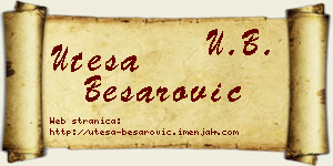 Uteša Besarović vizit kartica